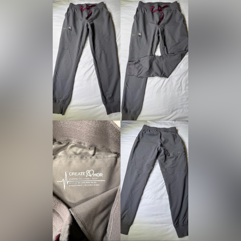3 X Create Amor Ivy Jogger Women's Scrub Pants XXS/P
Ceil Blue, black, charcoal
